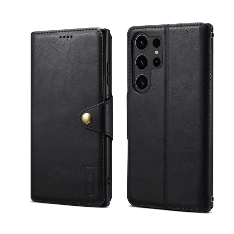 For Samsung Galaxy S23 Ultra 5G Denior Cowhide Texture Wallet Style Leather Phone Case(Black)