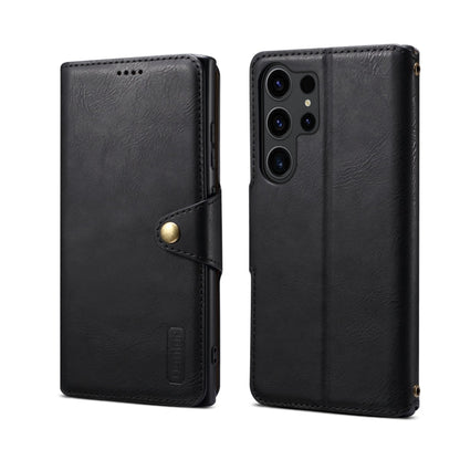 For Samsung Galaxy S23 Ultra 5G Denior Cowhide Texture Wallet Style Leather Phone Case(Black)