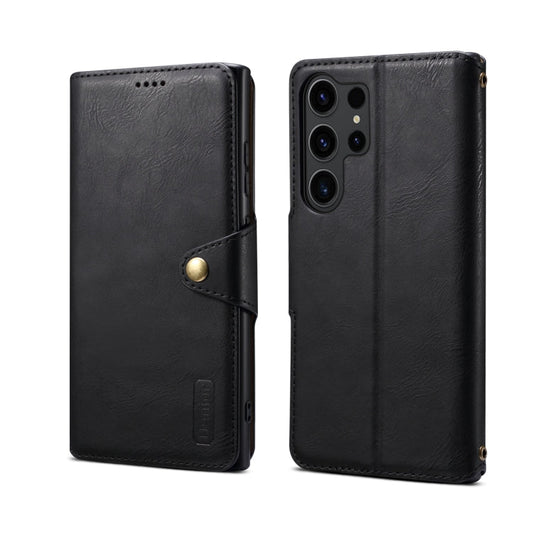 For Samsung Galaxy S23 Ultra 5G Denior Cowhide Texture Wallet Style Leather Phone Case(Black)