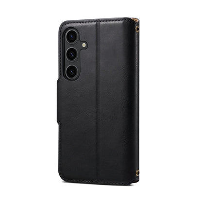 For Samsung Galaxy S24 5G Denior Cowhide Texture Wallet Style Leather Phone Case(Black)