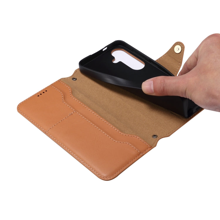 For Samsung Galaxy S24 5G Denior Cowhide Texture Wallet Style Leather Phone Case(Blue)