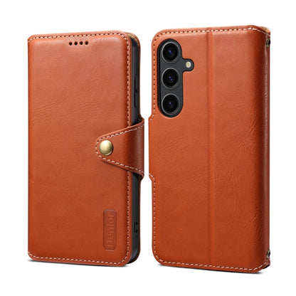For Samsung Galaxy S24+ 5G Denior Cowhide Texture Wallet Style Leather Phone Case(Brown)