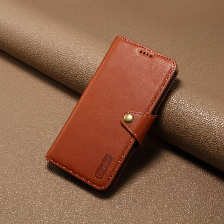 For Samsung Galaxy S24+ 5G Denior Cowhide Texture Wallet Style Leather Phone Case(Brown)