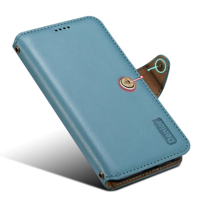 For Samsung Galaxy S23 5G Denior Cowhide Texture Wallet Style Leather Phone Case(Blue)