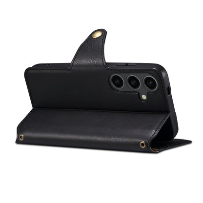 For Samsung Galaxy S23+ 5G Denior Cowhide Texture Wallet Style Leather Phone Case(Black)