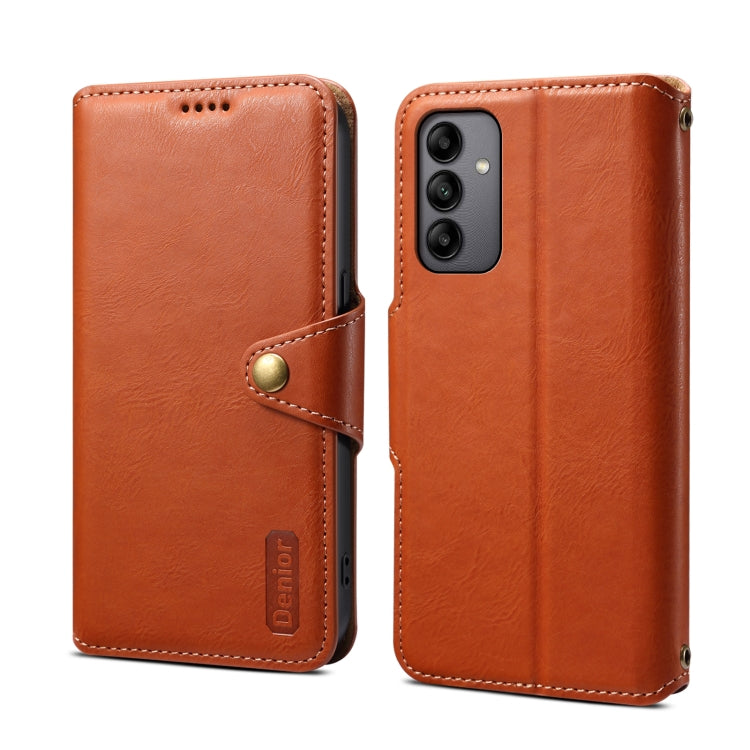 For Samsung Galaxy A05s Denior Cowhide Texture Wallet Style Leather Phone Case(Brown)
