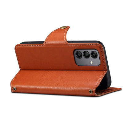 For Samsung Galaxy A05s Denior Cowhide Texture Wallet Style Leather Phone Case(Brown)