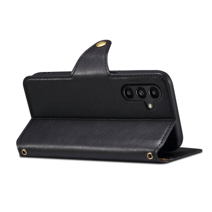 For Samsung Galaxy A14 Denior Cowhide Texture Wallet Style Leather Phone Case(Black)