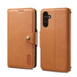 For Samsung Galaxy A14 Denior Cowhide Texture Wallet Style Leather Phone Case(Khaki)