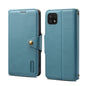 For Samsung Galaxy A22 5G Denior Cowhide Texture Wallet Style Leather Phone Case(Blue)