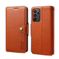 Pour la coque de téléphone en cuir de style portefeuille avec texture en peau de vache Denior pour Samsung Galaxy A23 (marron)