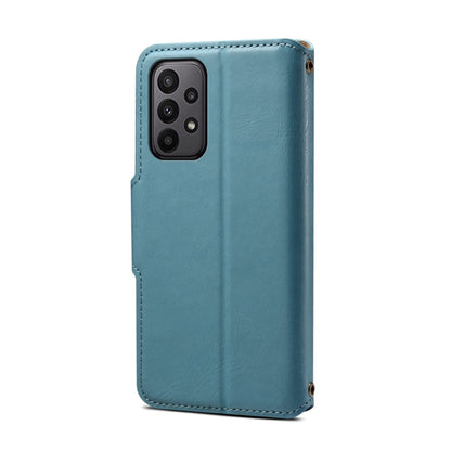 For Samsung Galaxy A23 Denior Cowhide Texture Wallet Style Leather Phone Case(Blue)