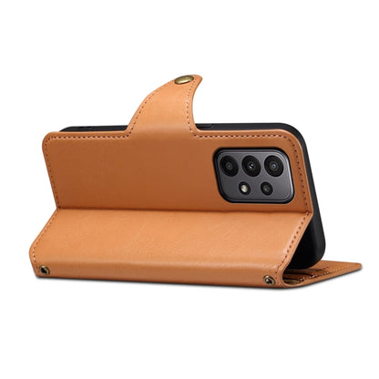 For Samsung Galaxy A23 Denior Cowhide Texture Wallet Style Leather Phone Case(Khaki)