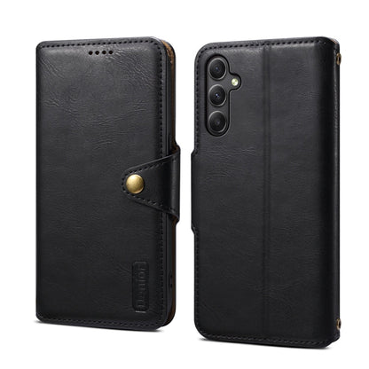 For Samsung Galaxy A24 5G Denior Cowhide Texture Wallet Style Leather Phone Case(Black)