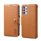 Pour étui de téléphone en cuir de style portefeuille en texture de cuir de vachette Denior pour Samsung Galaxy A32 5G (marron)