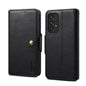 For Samsung Galaxy A53 5G Denior Cowhide Texture Wallet Style Leather Phone Case(Black)