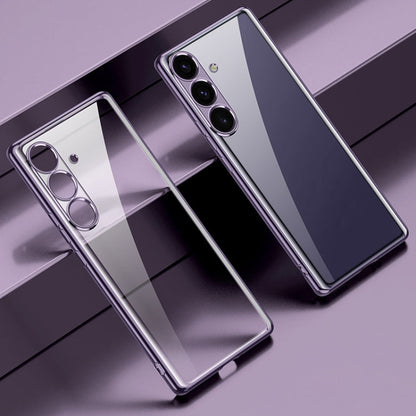 For Samsung Galaxy S25+ 5G SULADA Electroplating TPU Transparent Phone Case(Purple)
