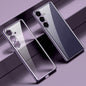 For Samsung Galaxy S25+ 5G SULADA Electroplating TPU Transparent Phone Case(Purple)