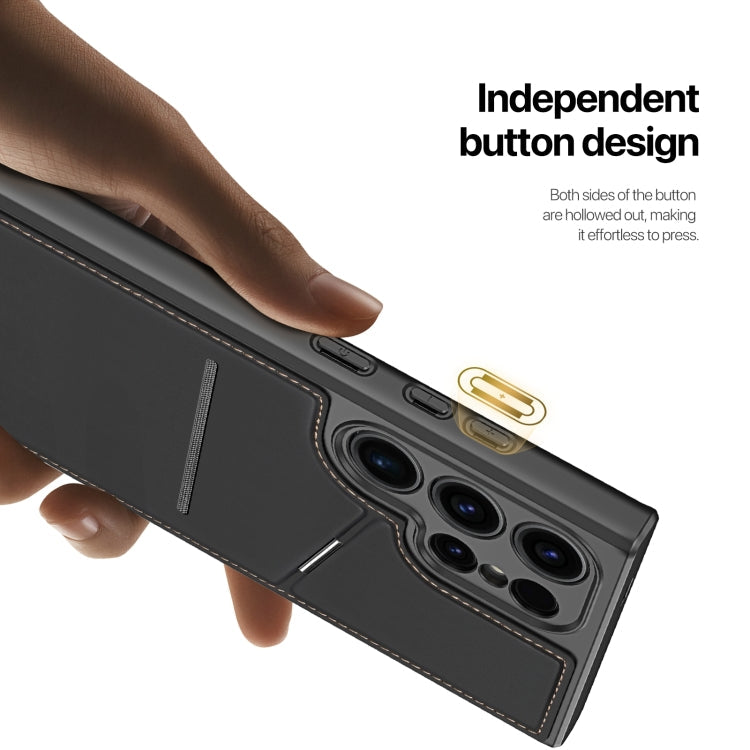Pour Samsung Galaxy S24 Ultra 5G DUX DUCIS Série Rafi II Étui de téléphone RFID avec support magnétique MagSafe (Noir)