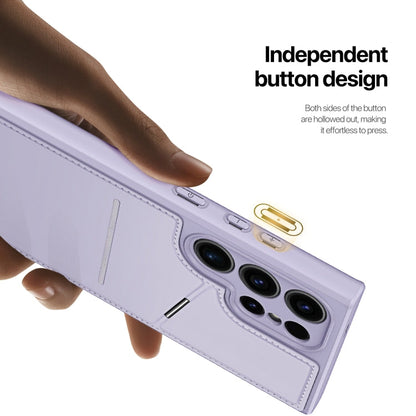 For Samsung Galaxy S24 Ultra 5G DUX DUCIS Rafi II Series MagSafe Magnetic Holder RFID Phone Case(Purple)