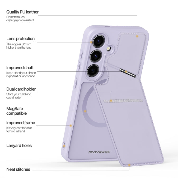For Samsung Galaxy S24 5G DUX DUCIS Rafi II Series MagSafe Magnetic Holder RFID Phone Case(Purple)
