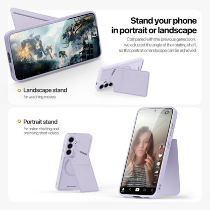 For Samsung Galaxy S24 5G DUX DUCIS Rafi II Series MagSafe Magnetic Holder RFID Phone Case(Purple)