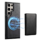 For Samsung Galaxy S23 Ultra 5G Denior Cowhide Texture Leather MagSafe Detachable Wallet Phone Case(Black)