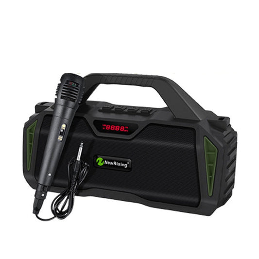 NewRixing NR6011 20W Portable Wireless Bluetooth Speaker TWS Subwoofer(Green)