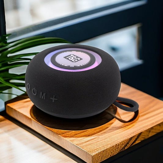 Enceinte Bluetooth sans fil portable TWS d'extérieur T&G TG-411 avec lumière colorée RVB (noir)