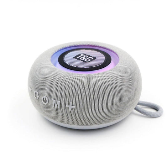 Haut-parleur Bluetooth sans fil portable TWS d'extérieur T&G TG-411 avec lumière colorée RVB (gris)