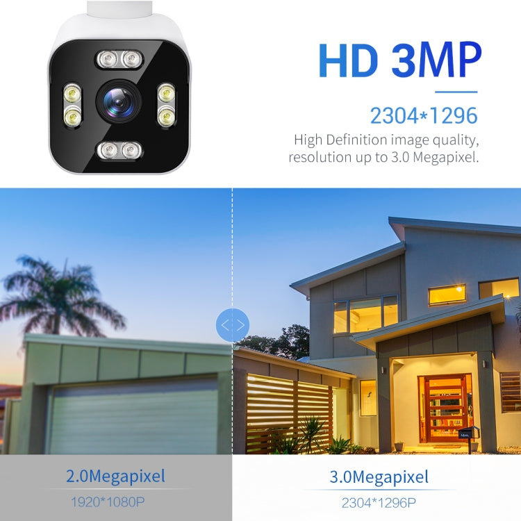 ESCAM PT303 3MP HD Motion Detection APP Control Pan & Tilt WiFi IP Camera(EU Plug)