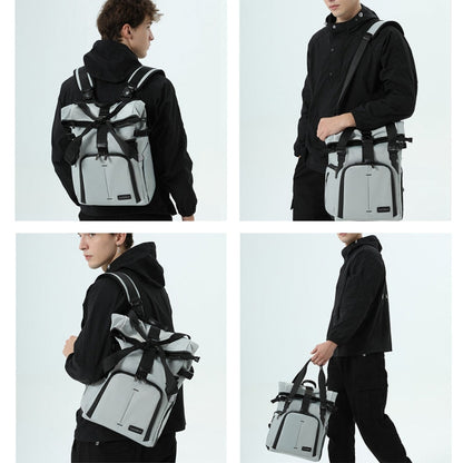 Cwatcun D95 Large Capacity Photography Backpack Shoulders Laptop Camera Bag, Size:27 x 37 x 16cm(Dark Black)