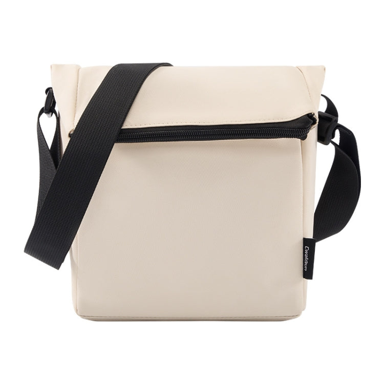 Sac photo bandoulière Cwatcun D103 pour objectif d'appareil photo, taille : 22,5 x 19,5 x 8 cm (beige)