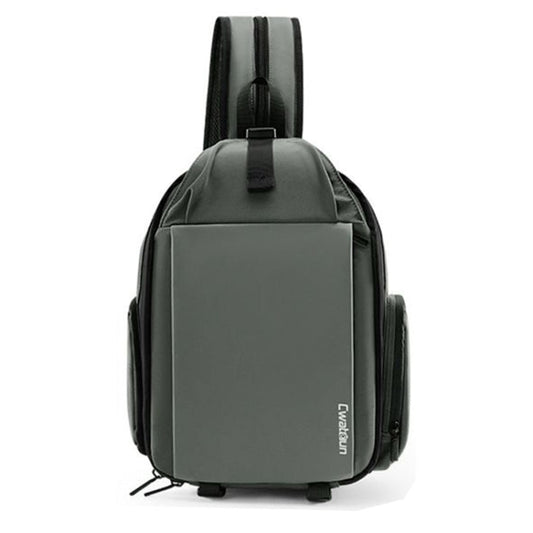 Sac à dos photo grande capacité Cwatcun D107 pour ordinateur portable et appareil photo, dimensions : 22 x 36 x 16 cm (gris)