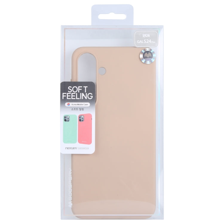 For Samsung Galaxy S24+ 5G GOOSPERY SOFT FEELING Liquid TPU Soft Phone Case(Apricot)