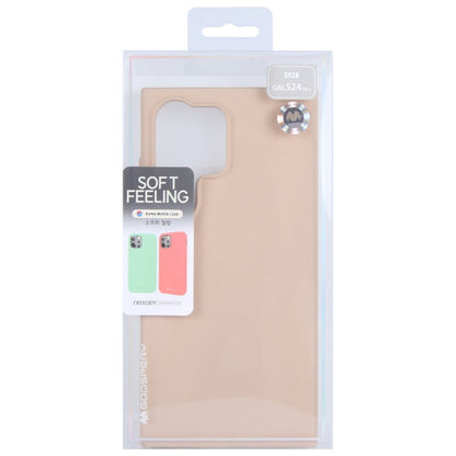 For Samsung Galaxy S24 Ultra 5G GOOSPERY SOFT FEELING Liquid TPU Soft Phone Case(Apricot)