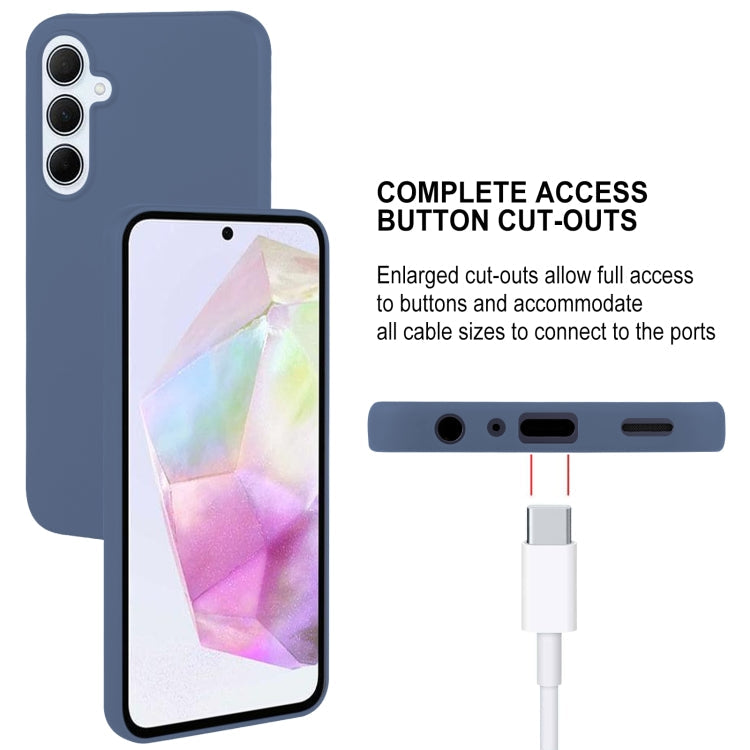 For Samsung Galaxy A35 GOOSPERY SOFT FEELING Liquid TPU Soft Phone Case(Dark Blue)