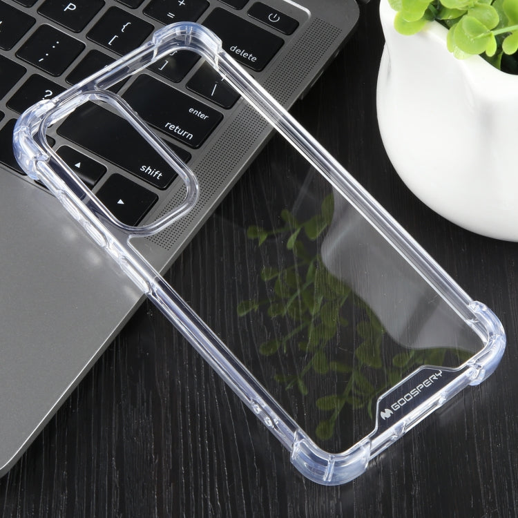 Pour Samsung Galaxy S24 5G MERCURY GOOSPERY SUPER Coque de téléphone en TPU antichoc à quatre coins (transparent)