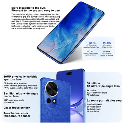 Huawei nova 12 Pro, 12GB+512GB, Screen Fingerprint Identification, 6.76 inch HarmonyOS 4.0 Octa Core, Network: 4G, NFC, OTG, Not Support Google Play(Black)