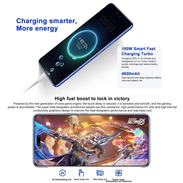 Huawei nova 12 Pro, 12GB+512GB, Screen Fingerprint Identification, 6.76 inch HarmonyOS 4.0 Octa Core, Network: 4G, NFC, OTG, Not Support Google Play(Black)