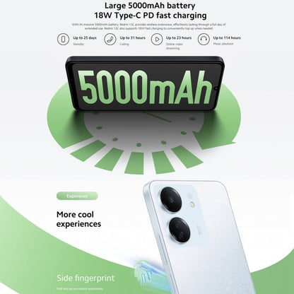 Xiaomi Redmi 13C 5G, 8GB+256GB, 6,74 pouces MIUI 14 MediaTek Dimensity 6100+ Octa Core 2,2 GHz, NFC, Réseau : 5G, Ne prend pas en charge Google Play (Startrail Silver)
