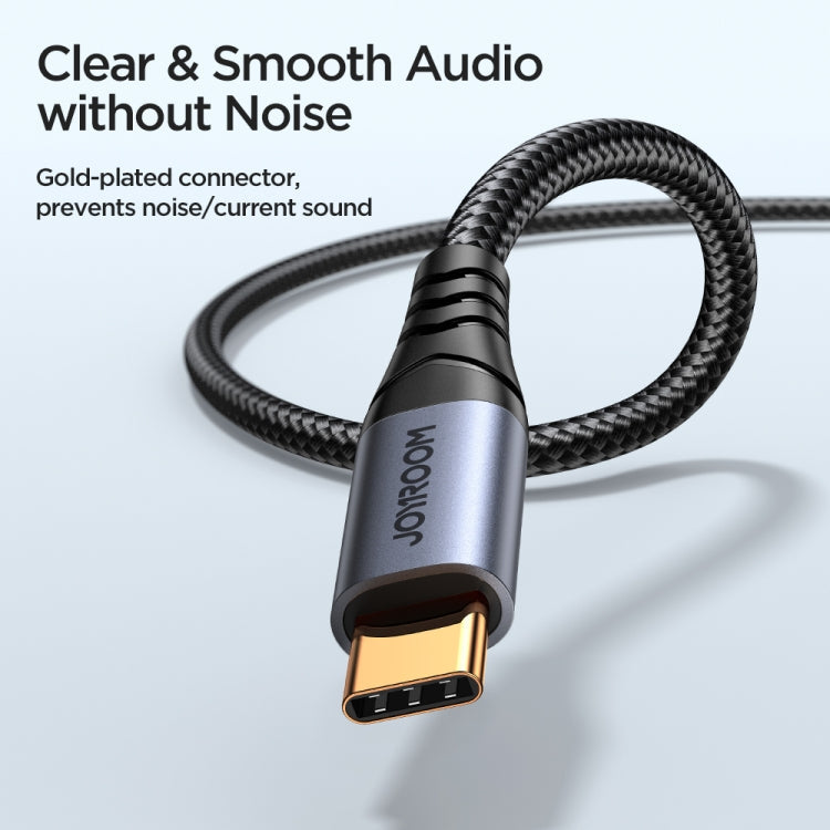 JOYROOM SY-A07 Câble adaptateur audio USB-C/Type-C vers Jack 3,5 mm série Transsion, longueur : 1,2 m (noir)