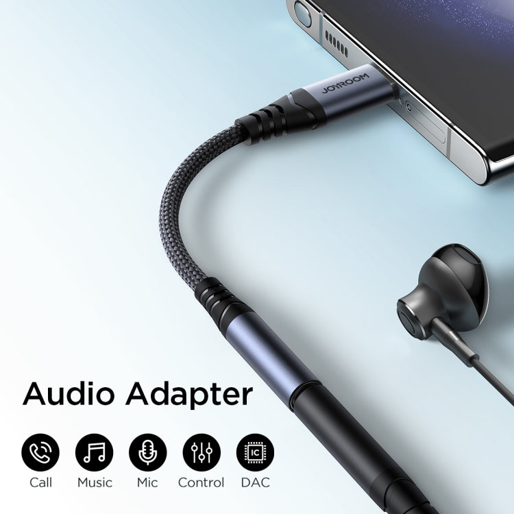 JOYROOM SY-C01 Câble adaptateur audio USB-C/Type-C vers 3,5 mm (noir)
