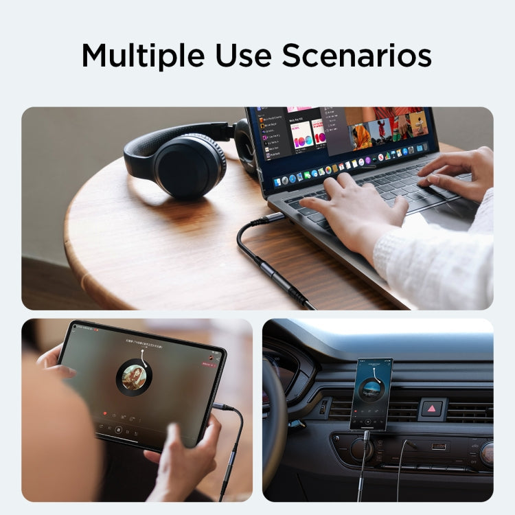 JOYROOM SY-C01 Câble adaptateur audio USB-C/Type-C vers 3,5 mm (noir)