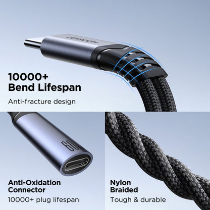 Câble adaptateur audio 2 en 1 USB-C/Type-C vers 3,5 mm + USB-C/Type-C JOYROOM SY-C02 (Noir)