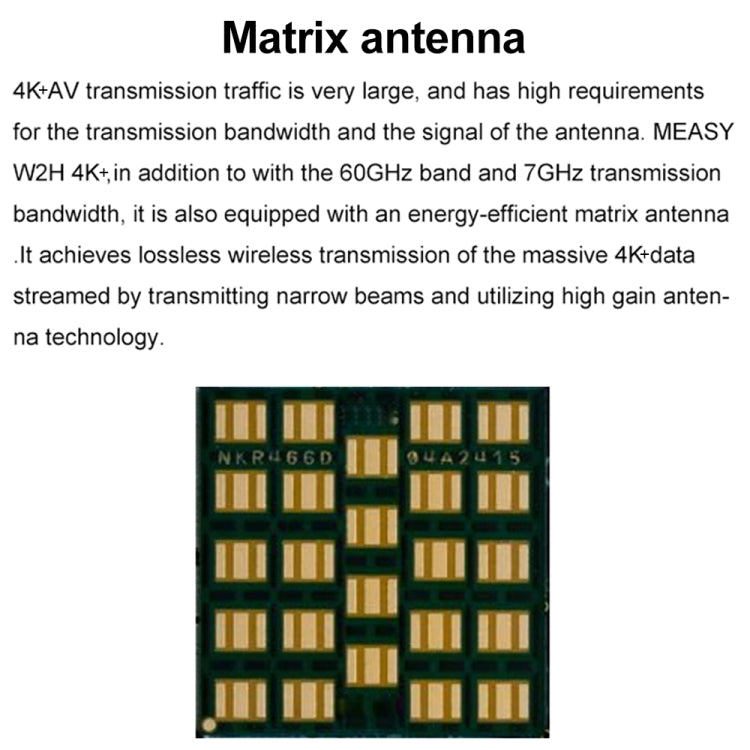 Kit de transmission sans fil Measy W2H 60 GHz 4K+ Ultra HD, distance de transmission : 50 m (prise américaine)