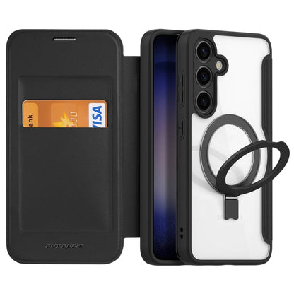 Pour Samsung Galaxy S24+ 5G DUX DUCIS Skin X Pro Series Coque de téléphone en cuir avec support d'anneau Magsafe (Noir)