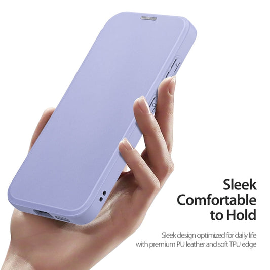 Pour Samsung Galaxy S24+ 5G Étui en Cuir DUX DUCIS Skin X Pro Series avec Anneau Magsafe (Violet)