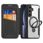 Pour Samsung Galaxy S25+ 5G DUX DUCIS Skin X Pro Series Support Anneau Magsafe Coque de Téléphone en Cuir (Noir)