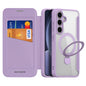 For Samsung Galaxy S25+ 5G DUX DUCIS Skin X Pro Series Magsafe Ring Holder Leather Phone Case(Purple)